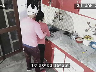 Owner and gal malodorous wide cctv . Blow-job and shafting wide kitchenette